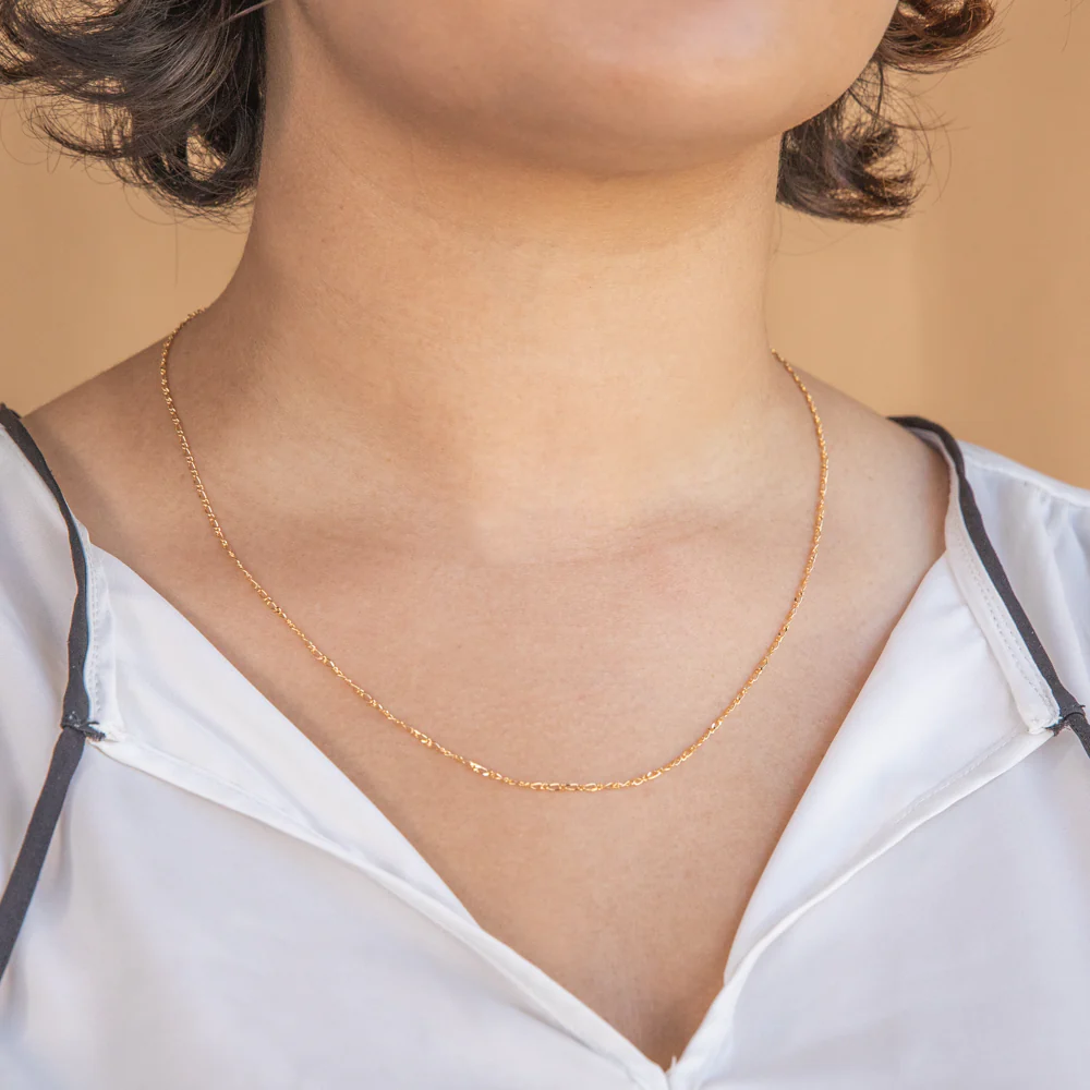 9ct Yellow Solid Gold Figaro 1:1 50cm Chain - Image 2