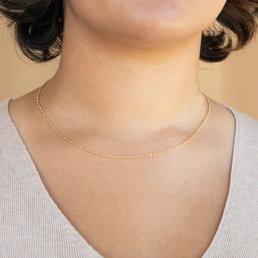 9ct Yellow Solid Gold Figaro 1:1 Chain 45cm in 40Gauge - Image 2