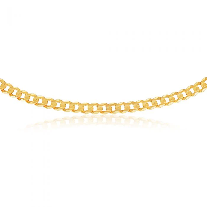 9ct Yellow Solid Gold Heavy Curb 55cm Chain 220 Gauge  with a Parrot Clasp - Image 2