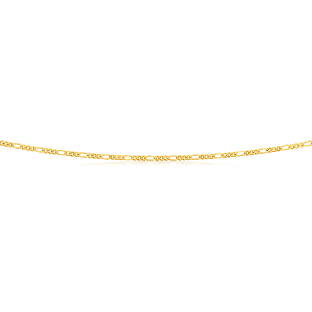 9ct Yellow Solid Gold Opulent Figaro Chain - Image 2
