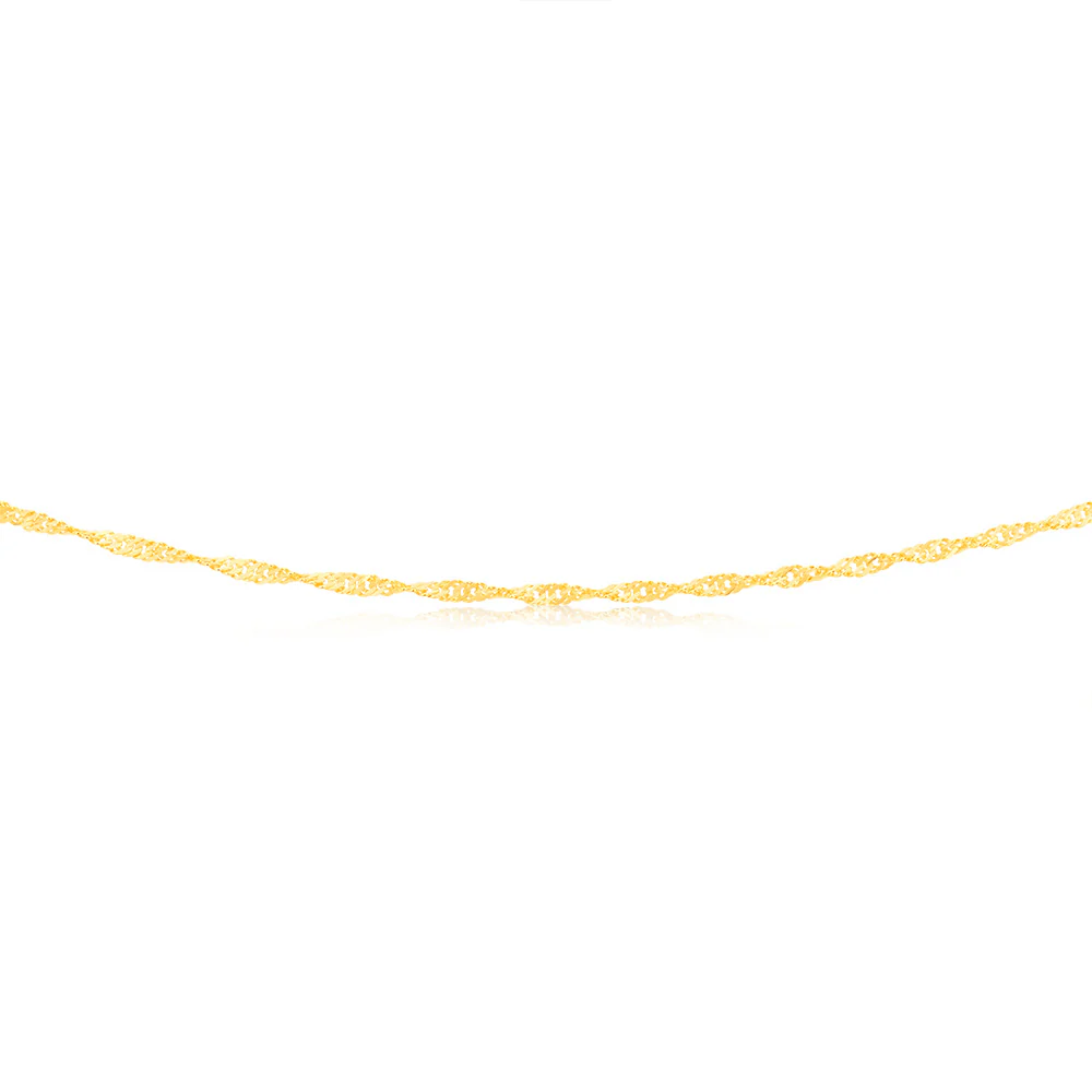 9ct Yellow Solid Gold Singapore 50cm Chain 30 Gauge - Image 2