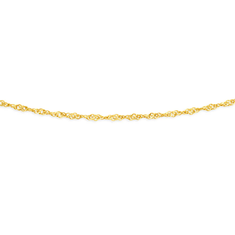 9ct Yellow Solid Gold Singapore 50cm Chain 40 Gauge - Image 2