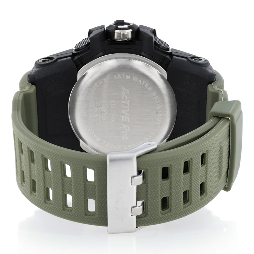 Active Pro 1545D Digital Army Green Sports Watch - Image 2