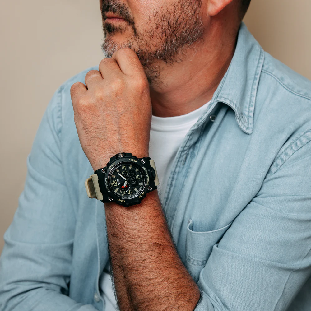 Active Pro 1545D Digital Khaki Sports Watch - Image 3