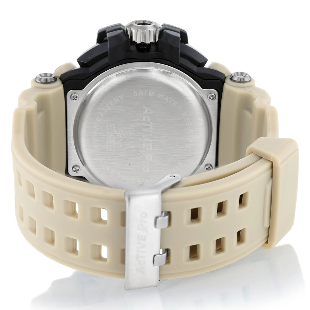 Active Pro 1708 Digital Khaki Sports Watch - Image 2