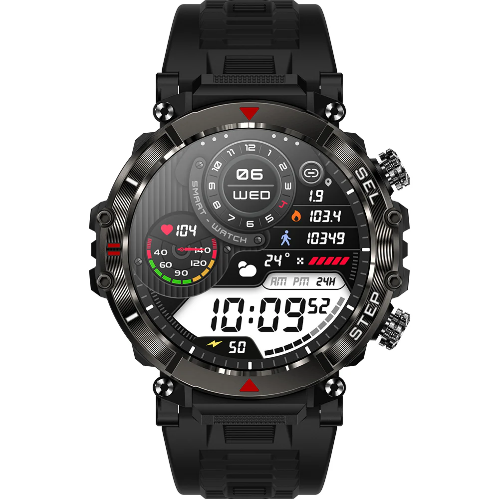 Active Pro Call+ XL Connect Smart Watch with 3 Band Options Black - Image 4