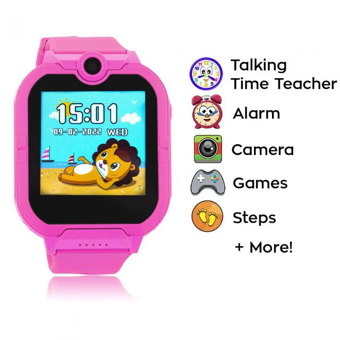 Active Pro Little Einstein Talking Time Teacher Kids Pink Smart Watch - Image 2