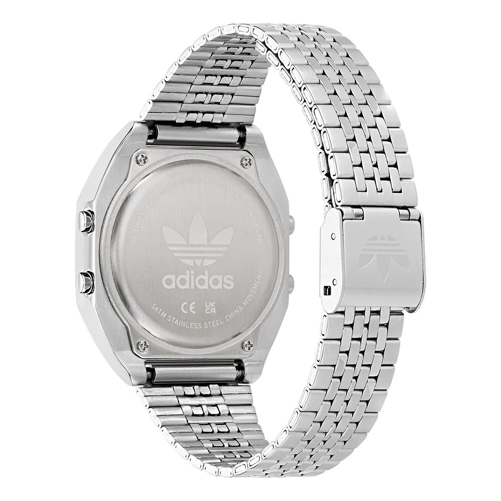 Adidas AOST22072 Digital Two Silver Tone Unisex Watch - Image 4