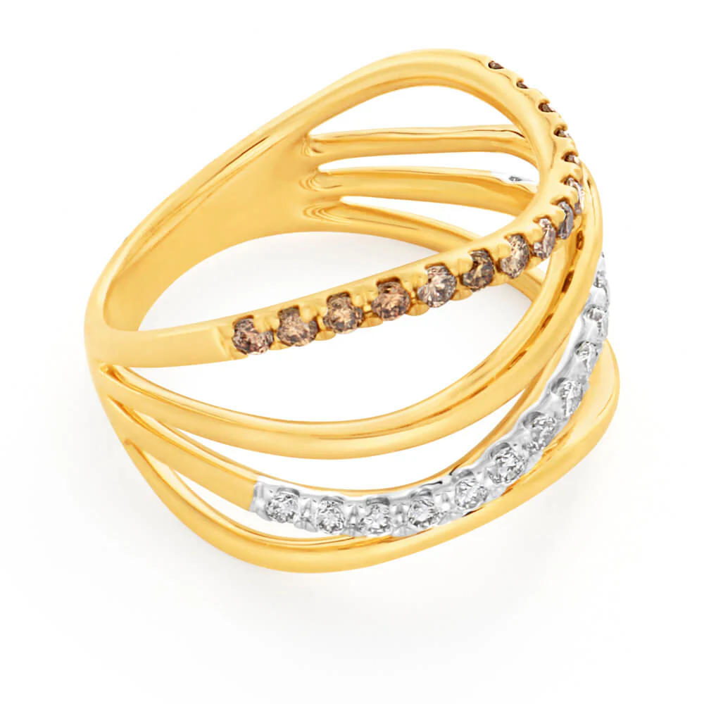Australian Diamond 9ct Yellow Gold Diamond Ring Futura - Image 2