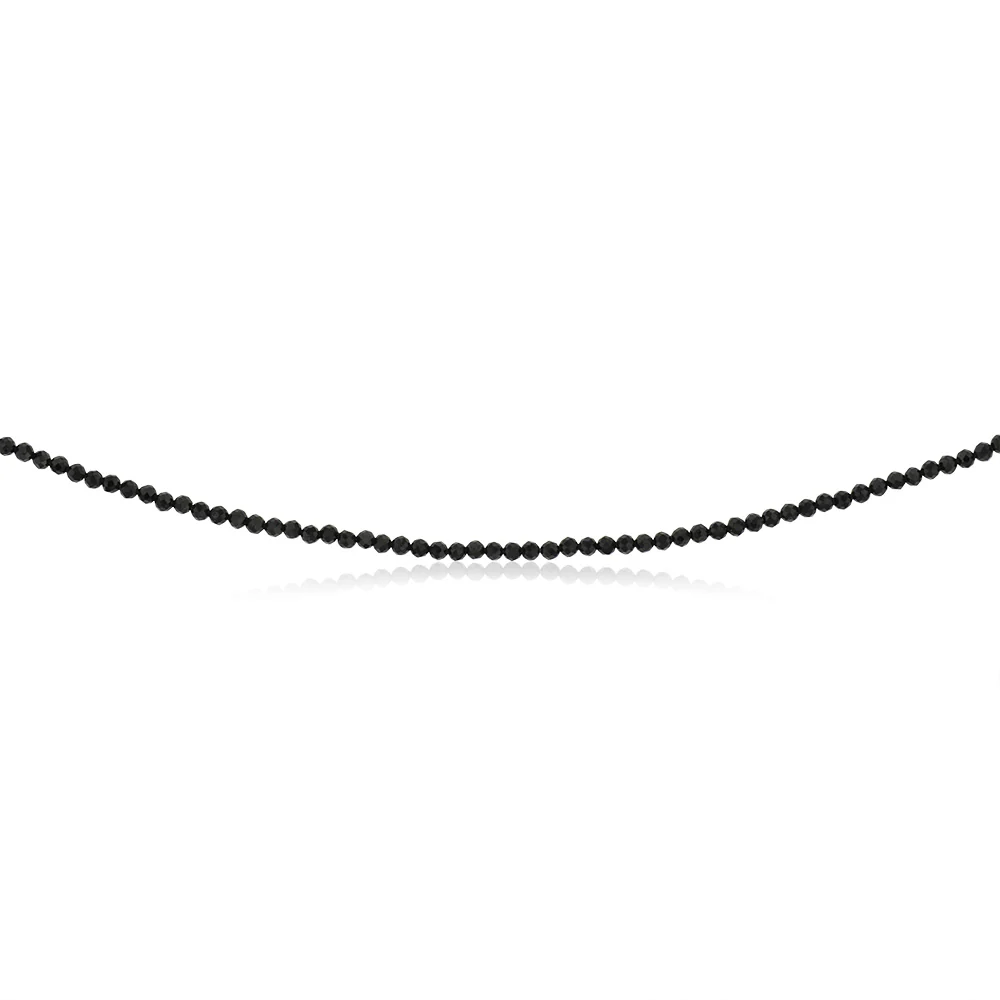 Black Spinel Pear Shaped in Sterling Silver - Image 2