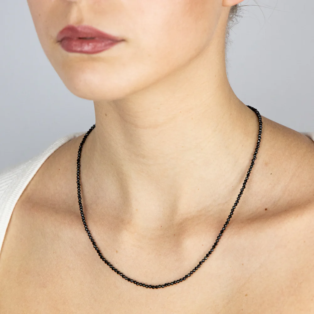 Black Spinel Pear Shaped in Sterling Silver - Image 3