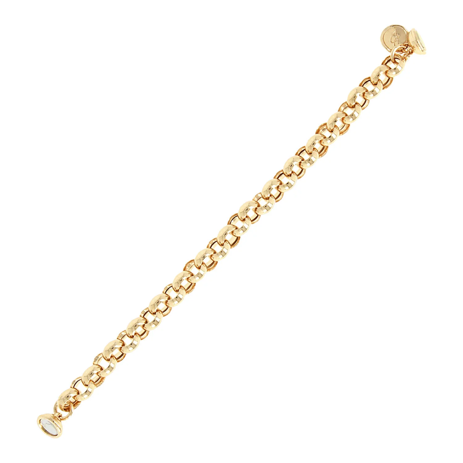 Bronzallure Gold Plated Sterling Silver Bel Links 19.1cm Bracelet - Image 2