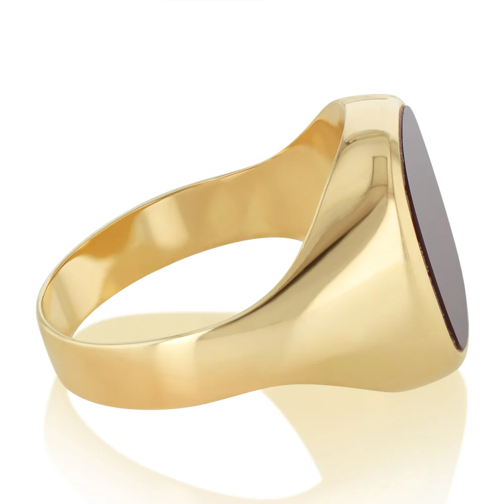 Carnelian Gents Ring in 9ct Yellow Gold - Image 2