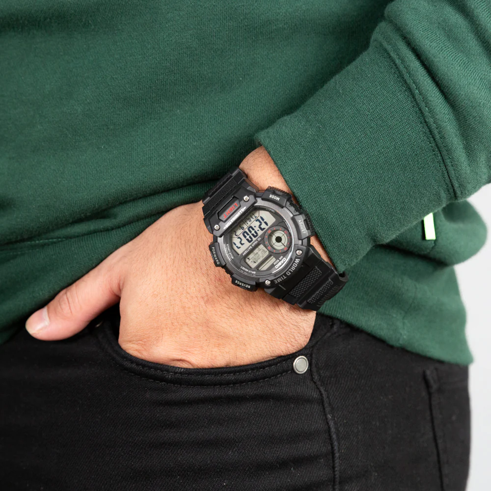 Casio AE1400WH-1A World Time Digital Watch - Image 2
