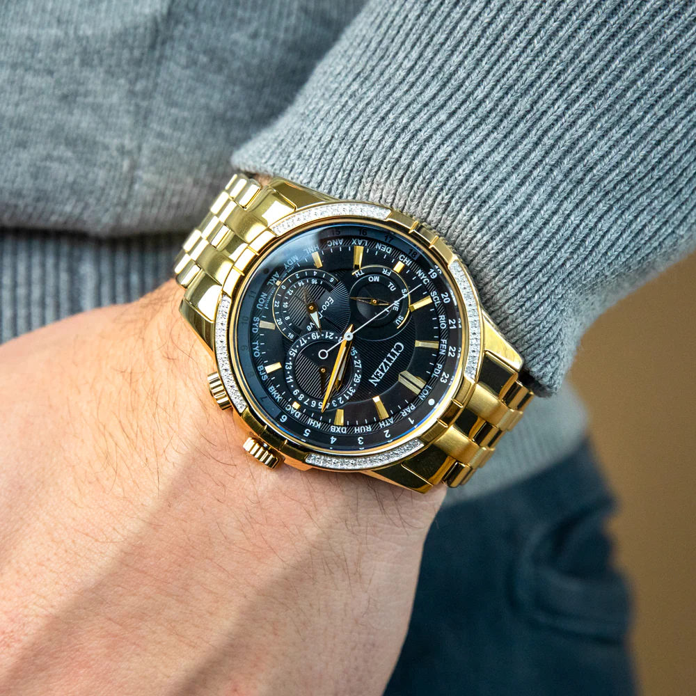 Citizen Eco-Drive World Time BU2082-56E Diamond Set - Image 3