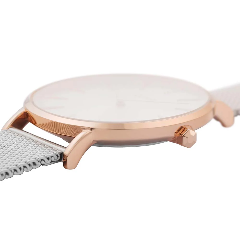 Cluse CW0101201006 Rose and Silver Tone Womens Mesh Band Watch - Image 3