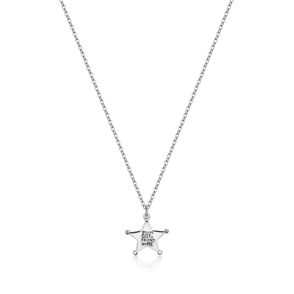 Couture Kingdom Disney Pixar Toy Story White Gold Plated Sheriff Woody Pendant On Chain - Image 2
