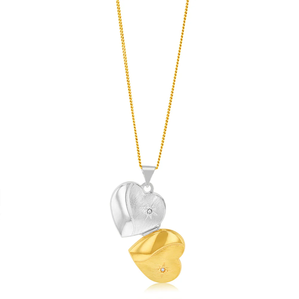 Cubic Zirconia 15mm Heart Pendant in 9ct Yellow Gold - Image 3