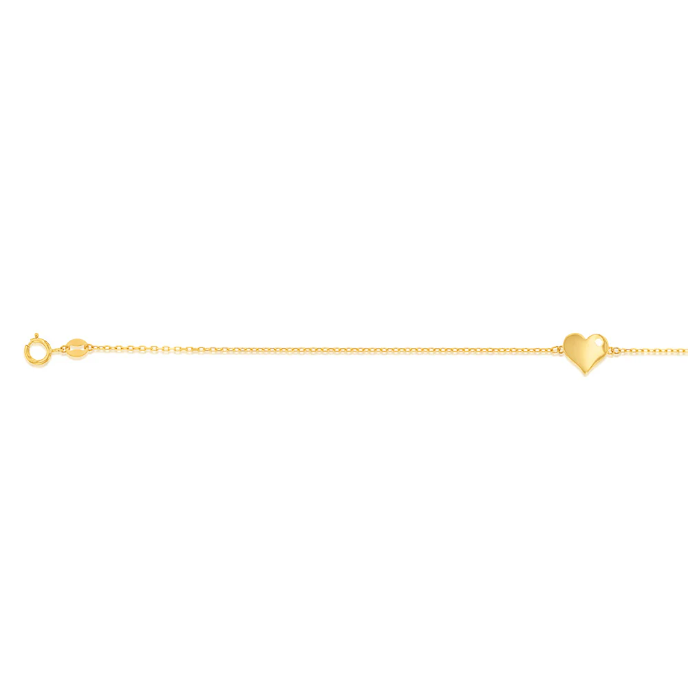 Cubic Zirconia 19.1cm Heart Bracelet in 9ct Yellow Gold - Image 2