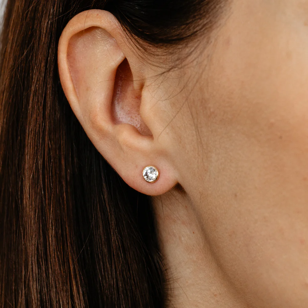Cubic Zirconia 5mm Stud Earrings in 9ct Yellow Gold - Image 2