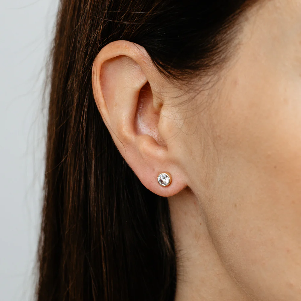 Cubic Zirconia 5mm Stud Earrings in 9ct Yellow Gold - Image 2