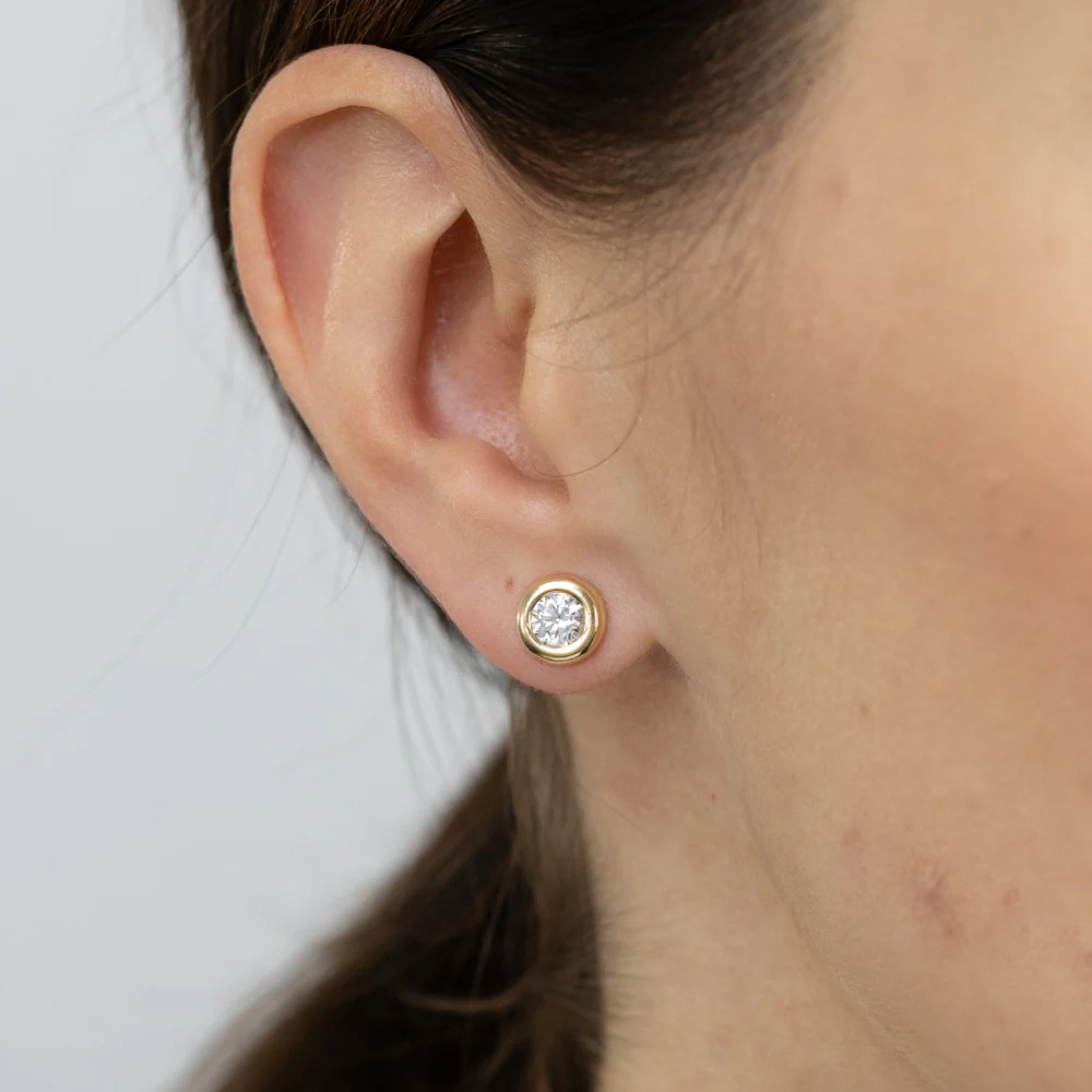 Cubic Zirconia 5mm Stud Earrings in 9ct Yellow Gold - Image 2