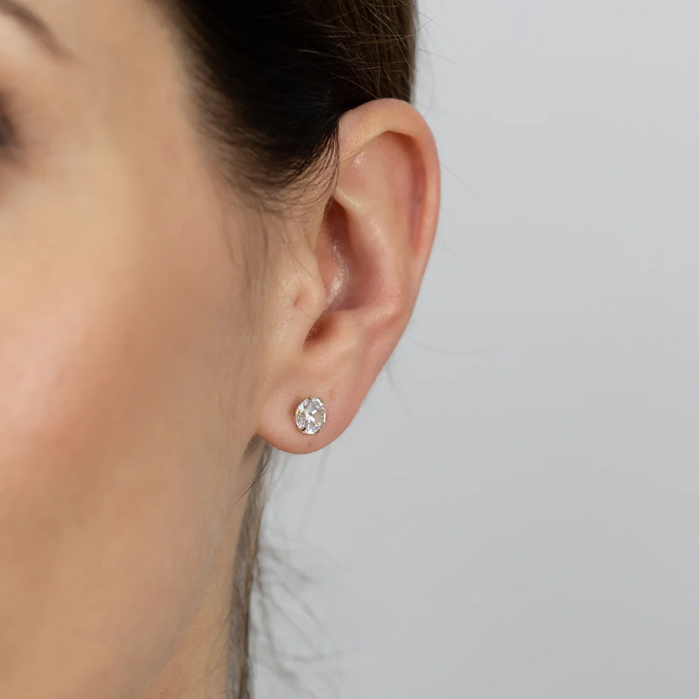 Cubic Zirconia 6mm Stud Earrings in 9ct Yellow Gold - Image 2
