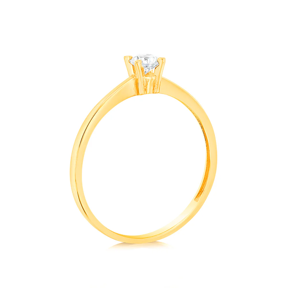 Cubic Zirconia Cocktail Ring in 9ct Yellow Gold - Image 3