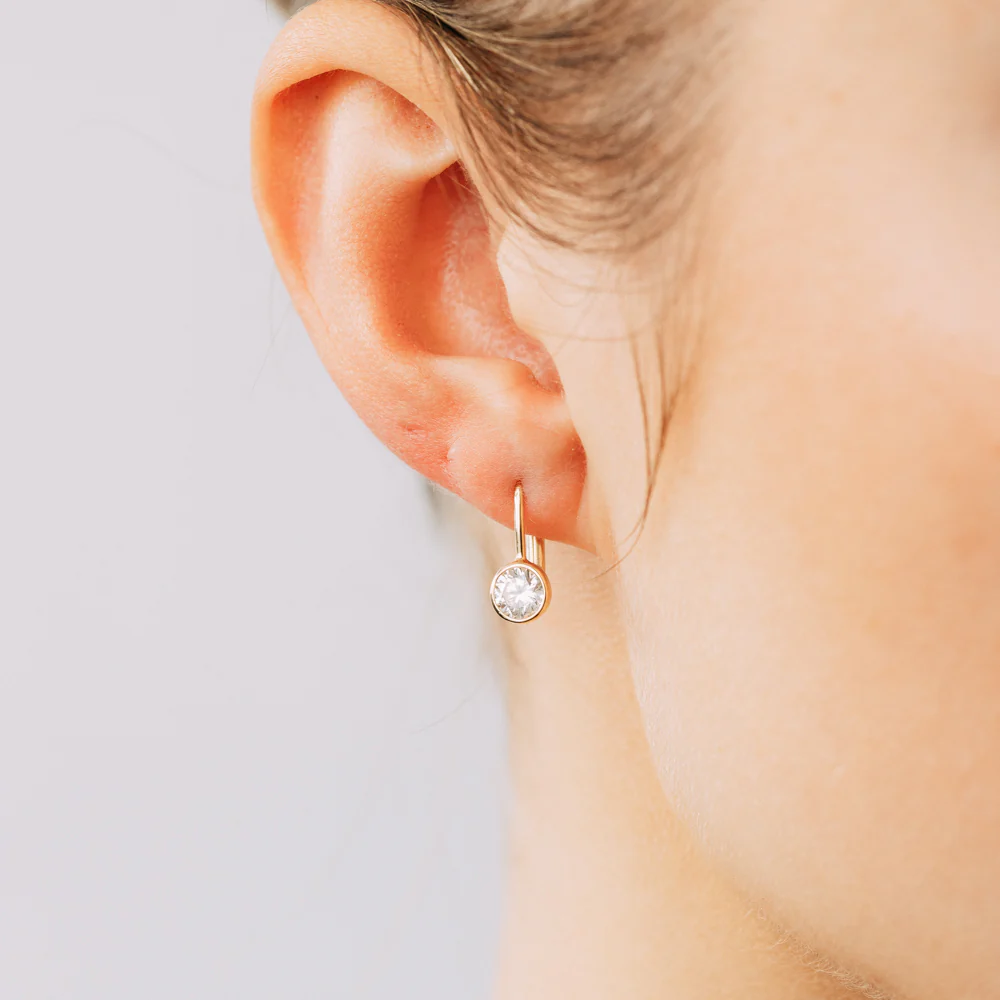 Cubic Zirconia Drop Earrings in 9ct Yellow Gold - Image 2