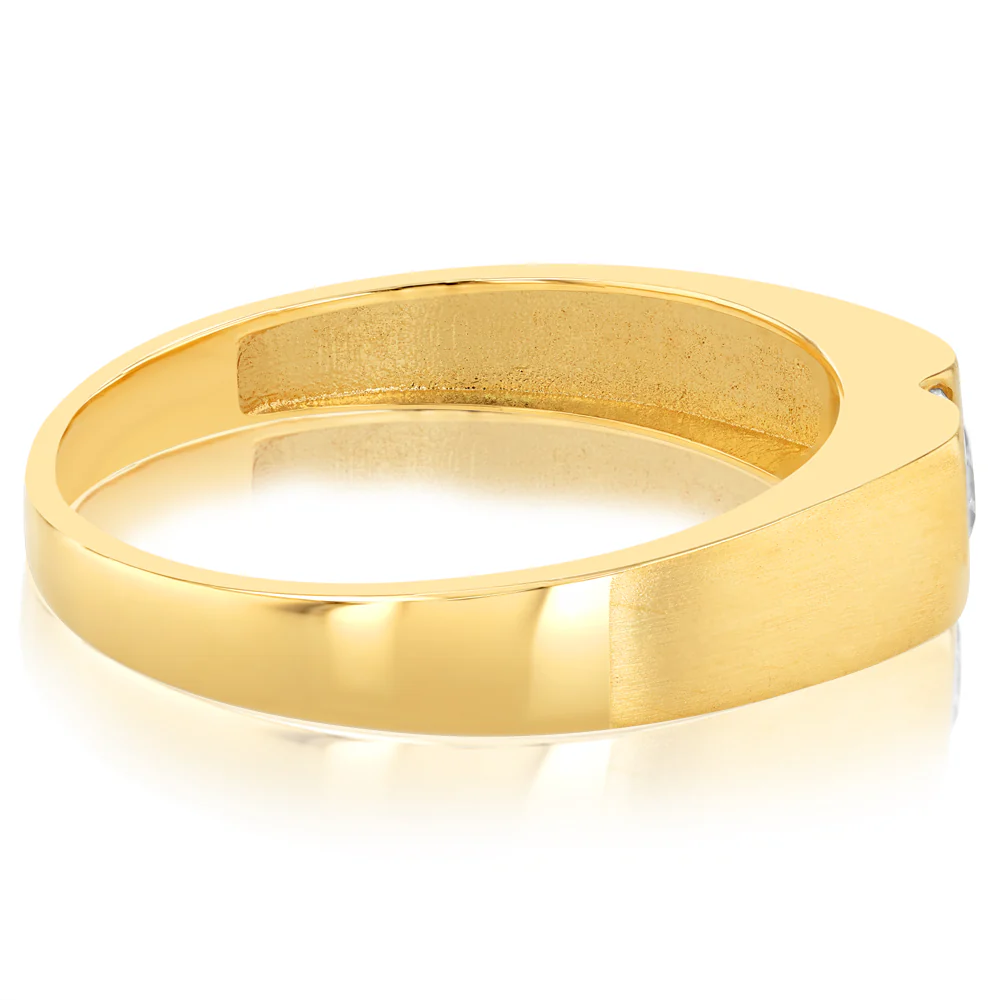 Cubic Zirconia Ring in  9ct Yellow Gold - Image 2