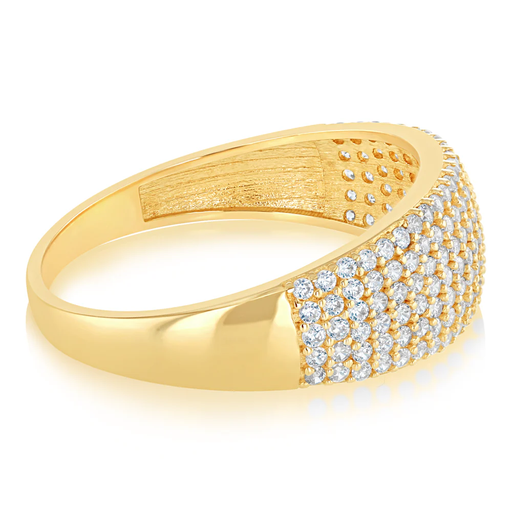 Cubic Zirconia Ring in 9ct Yellow Gold - Image 2