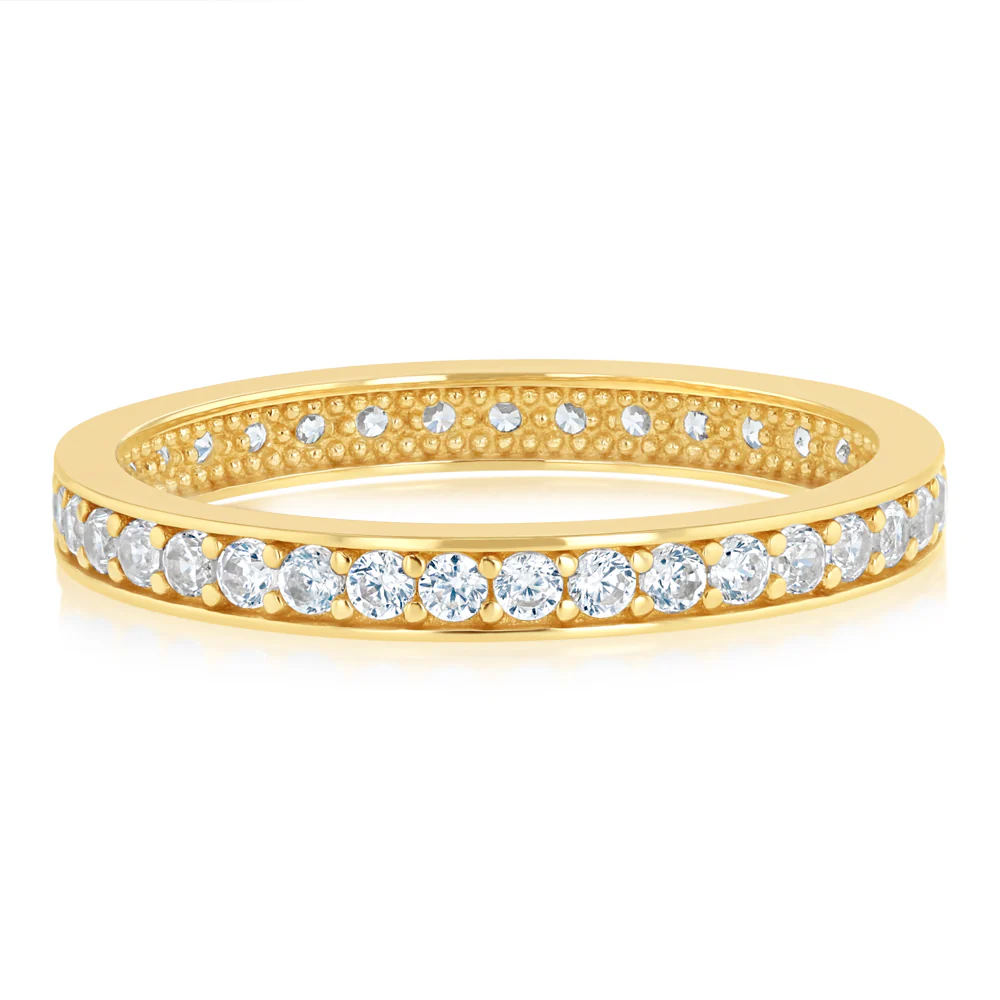 Cubic Zirconia Ring in 9ct Yellow Gold - Image 2