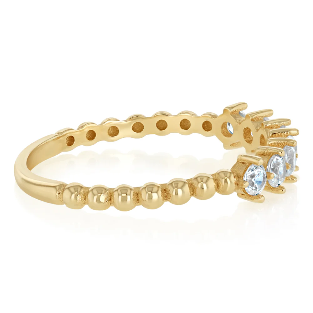 Cubic Zirconia Ring in 9ct Yellow Gold - Image 2
