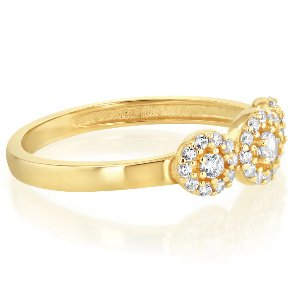 Cubic Zirconia Ring in 9ct Yellow Gold - Image 2