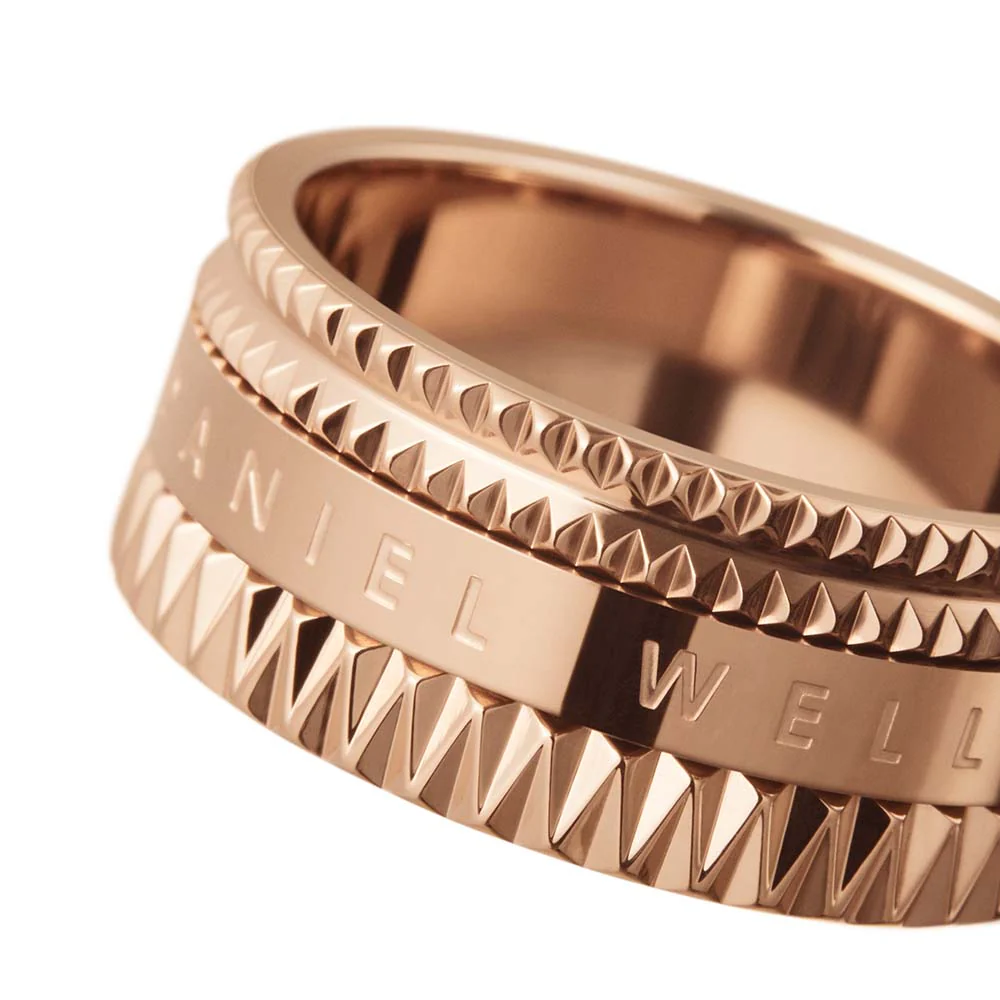 Daniel Wellington Rose Gold Plated Stainless Steel Elevation Ring Size "N" - Image 3