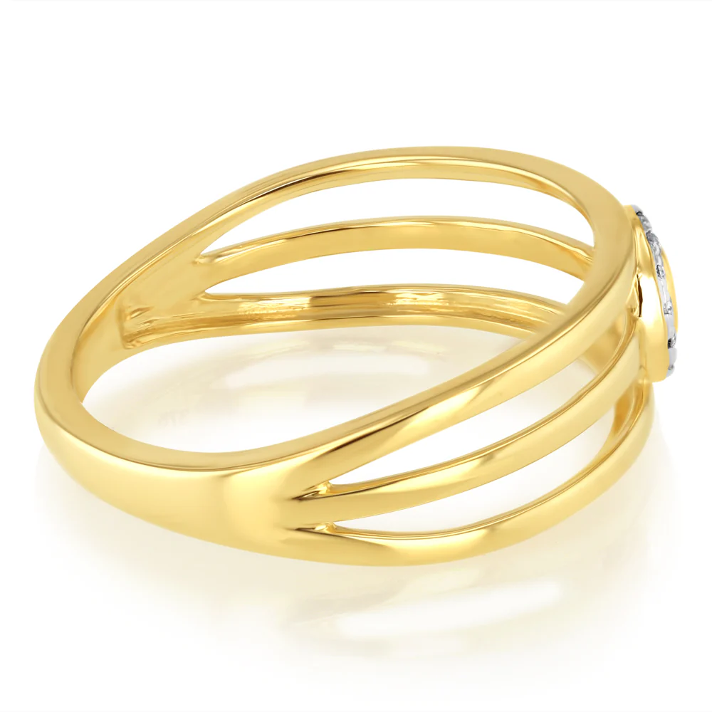 Diamond Dress Ring in 9ct Yellow Gold - Image 2
