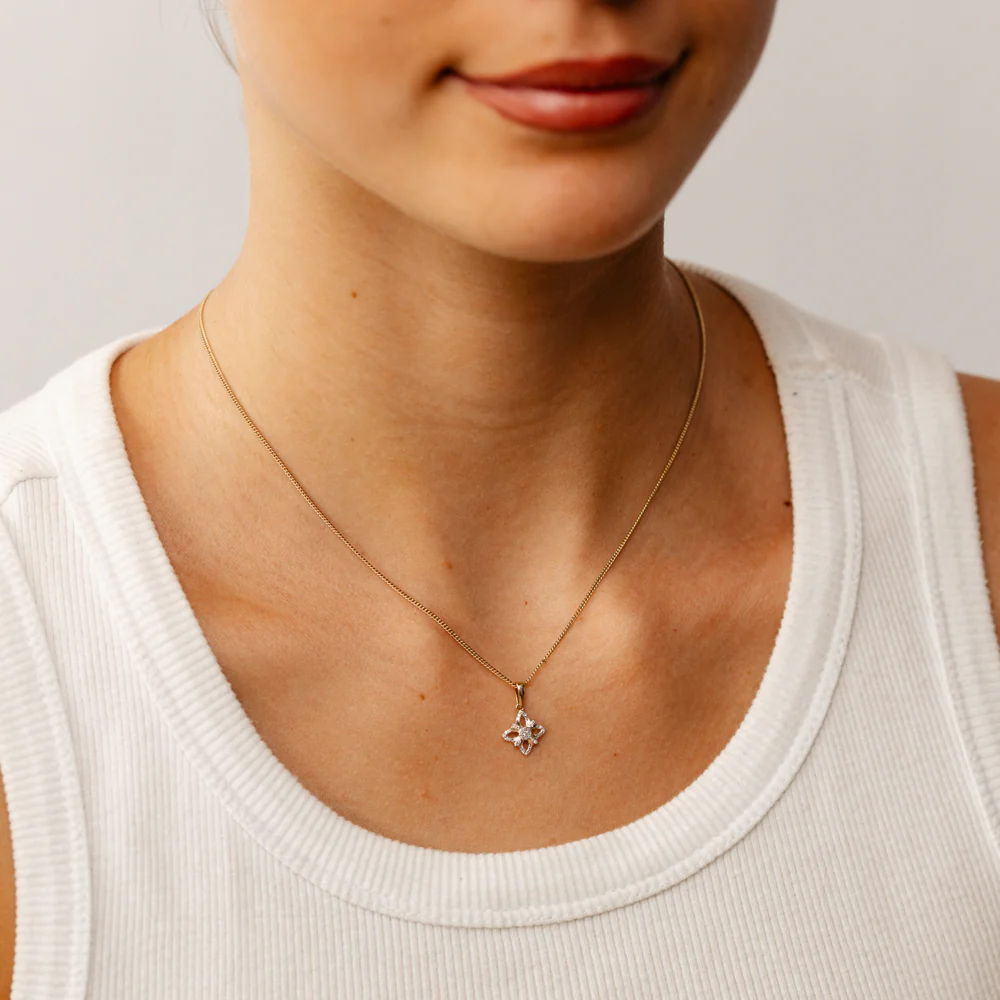 Diamond Pendant in 9ct Yellow Gold - Image 2