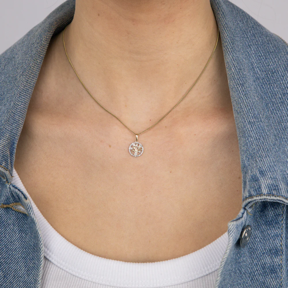 Diamond Tree of Life Pendant in 9ct Yellow Gold - Image 2