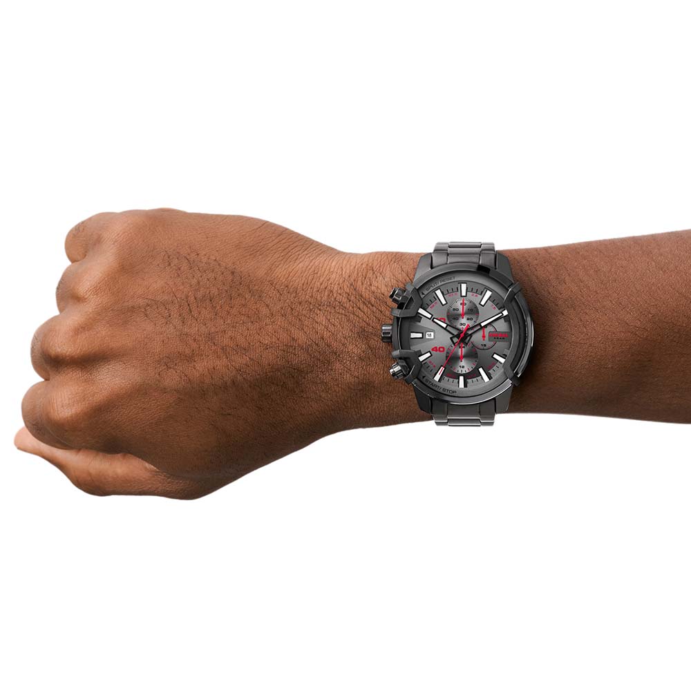 Diesel DZ4586 Griffed Black Stainless Steel Mens Watch - Image 4