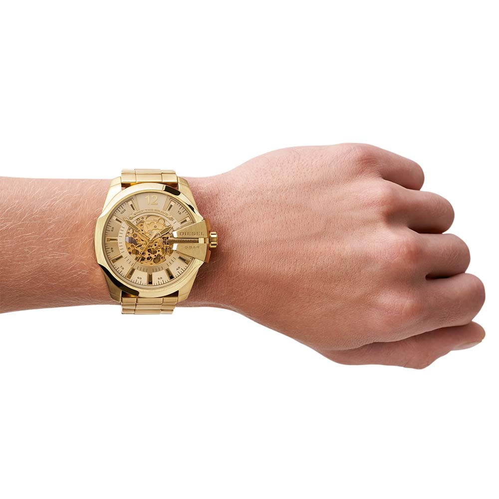 Diesel DZ7456 Mega Chief Automatic Gold Tone Mens Watch - Image 4