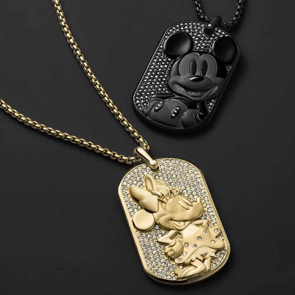Disney Mickey Mouse Black Tone Stainless Steel Dog Tag Pendant On Chain 100th Disney Anniversary - Image 7