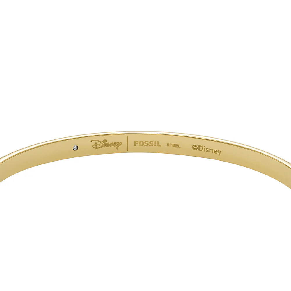 Disney Minnie Mouse Gold Plated Stainless Steel Glass Crystal Bow Bangle  100th Disney Anniversary - Image 3