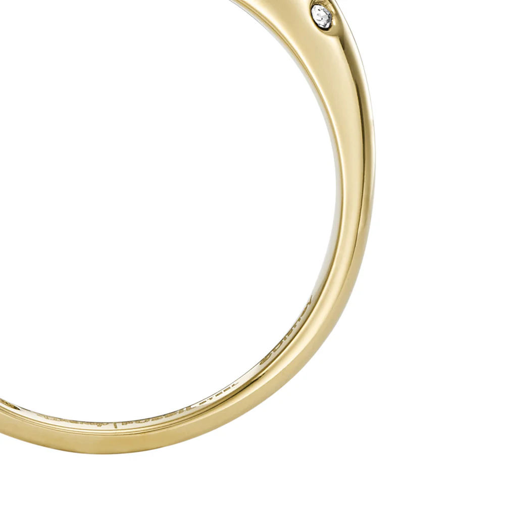 Disney Minnie Mouse Gold Plated Stainless Steel Glass Crystal Bow Domed Ring 100th Disney Anniversary - Image 3