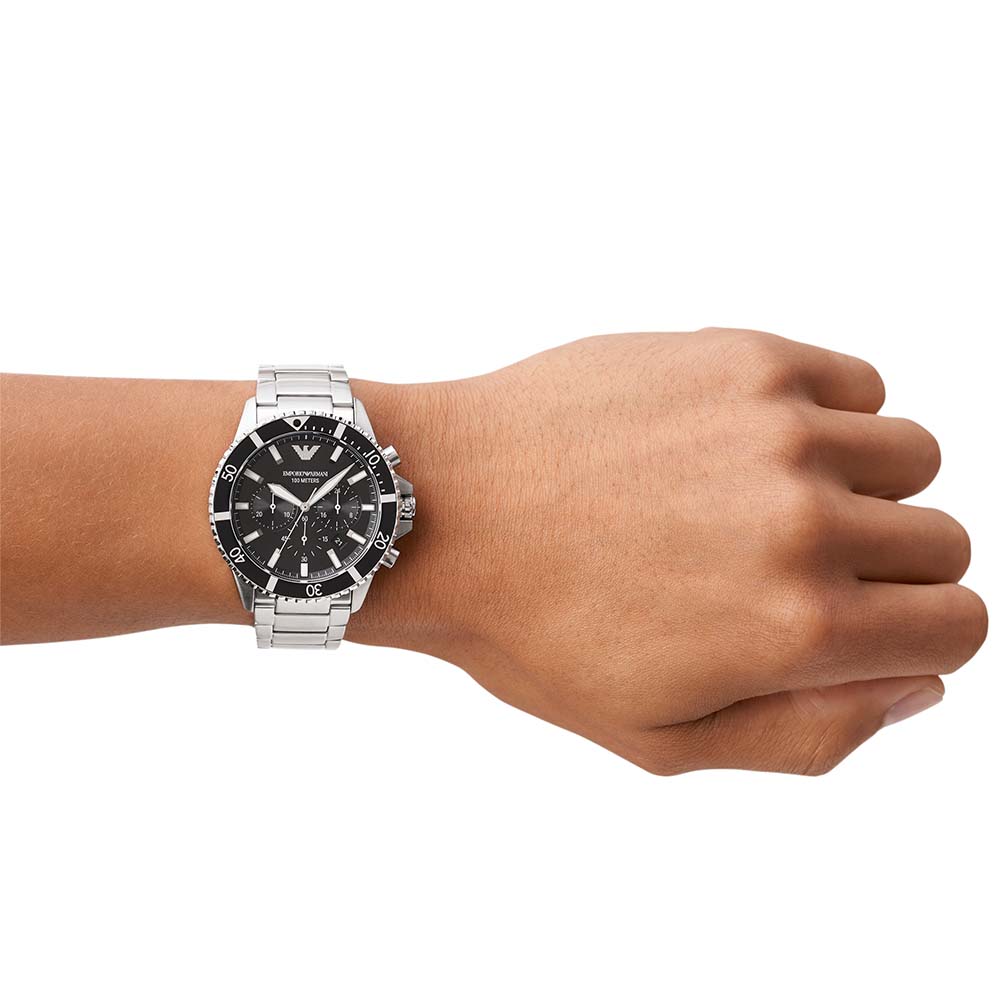Emporio Armani AR11360 Diver Black Mens Watch - Image 4