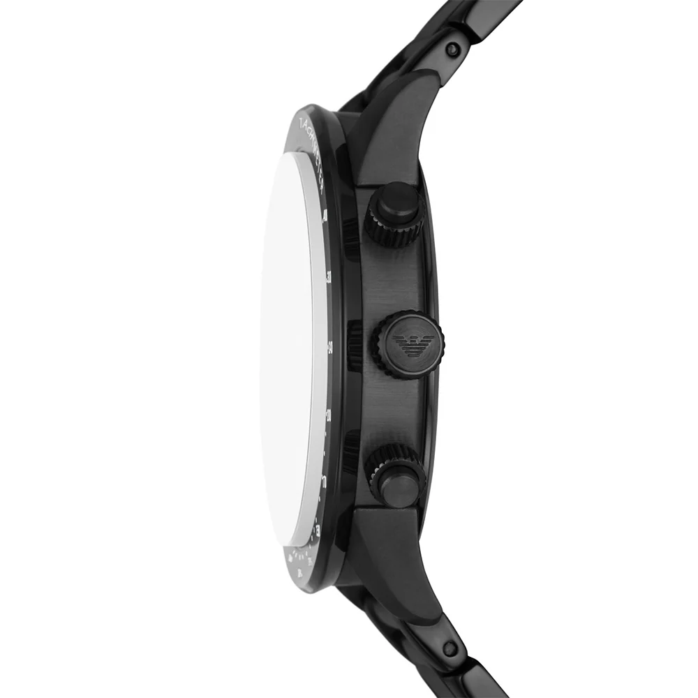 Emporio Armani AR11472 Mario Black Stainless Steel Mens Watch - Image 2