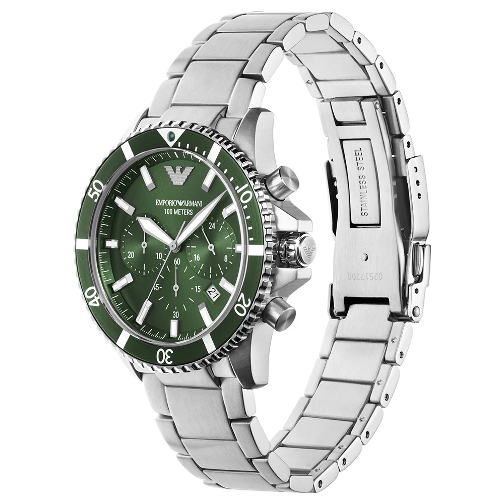 Emporio Armani AR11500 Diver Stainless Steel Mens Watch - Image 2