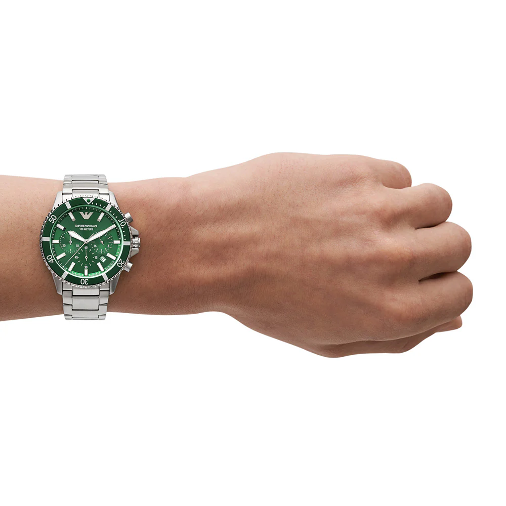 Emporio Armani AR11500 Diver Stainless Steel Mens Watch - Image 5