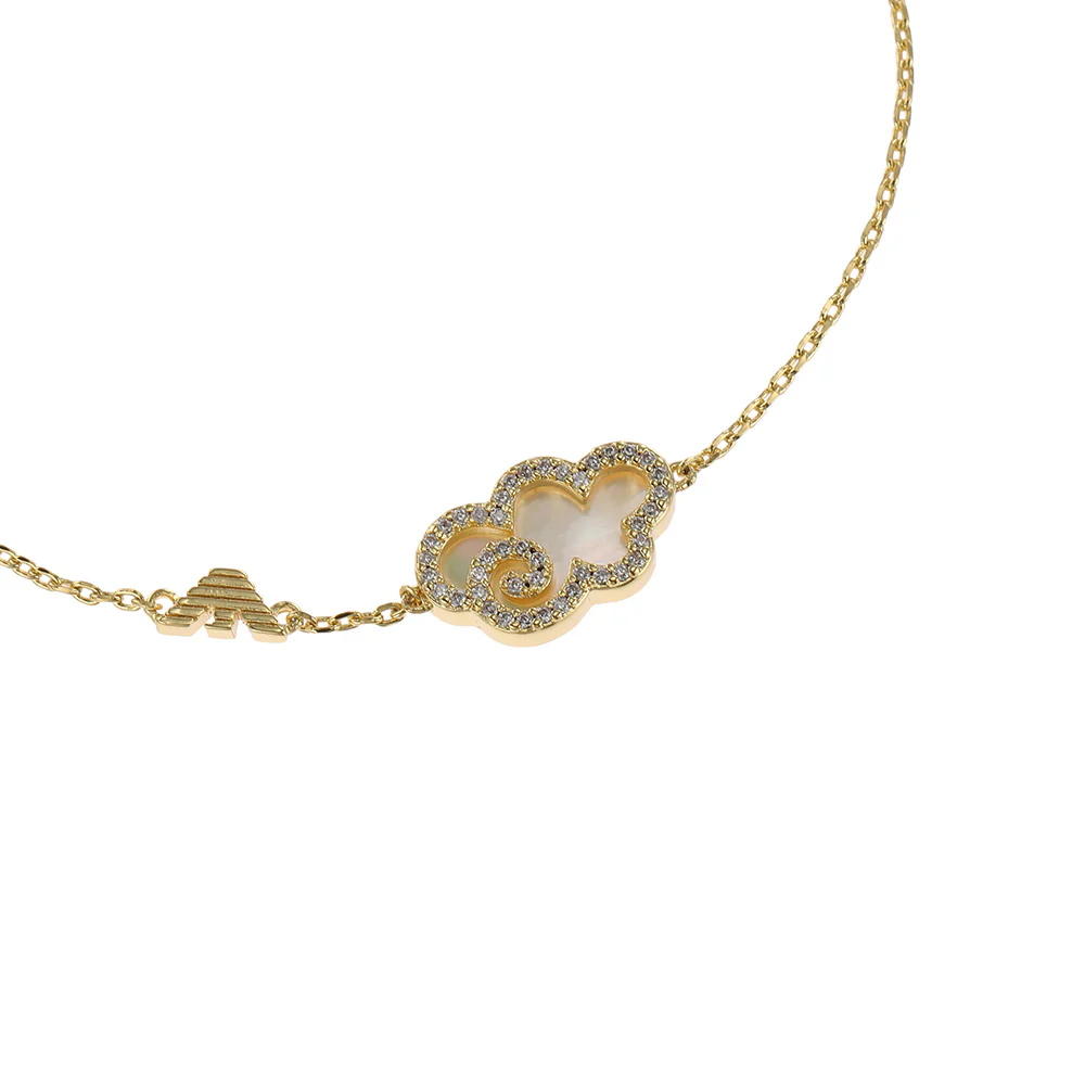Emporio Armani Gold Plated Brass Sentimental Mother Of Pearl Bracelet - Image 2