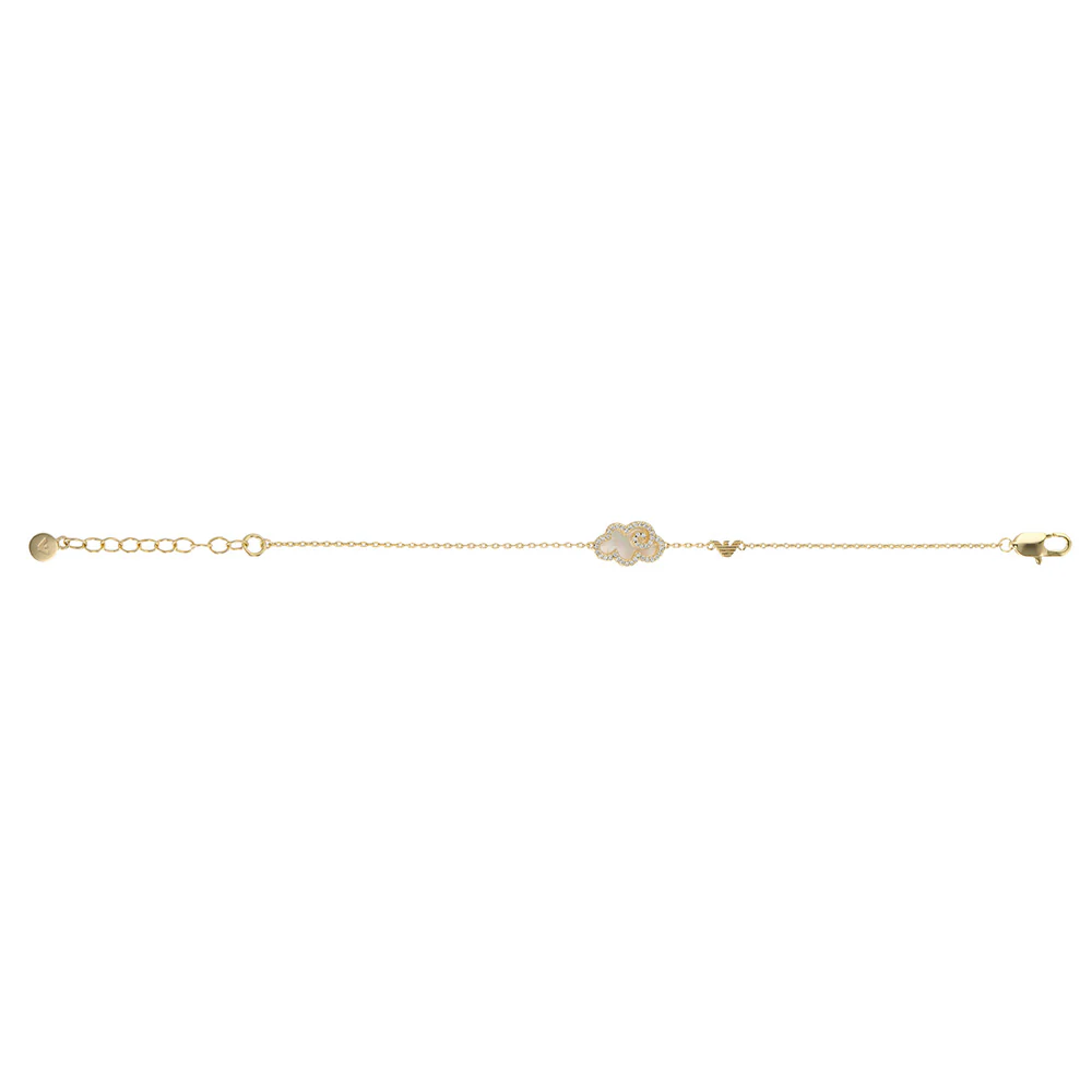 Emporio Armani Gold Plated Brass Sentimental Mother Of Pearl Bracelet - Image 4