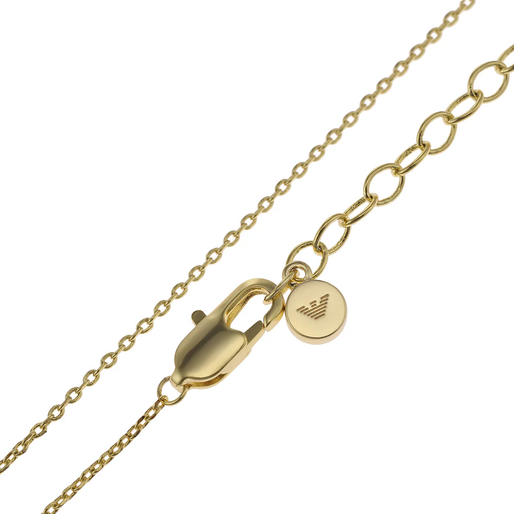 Emporio Armani Gold Plated Brass Sentimental Pendant With Chain - Image 4